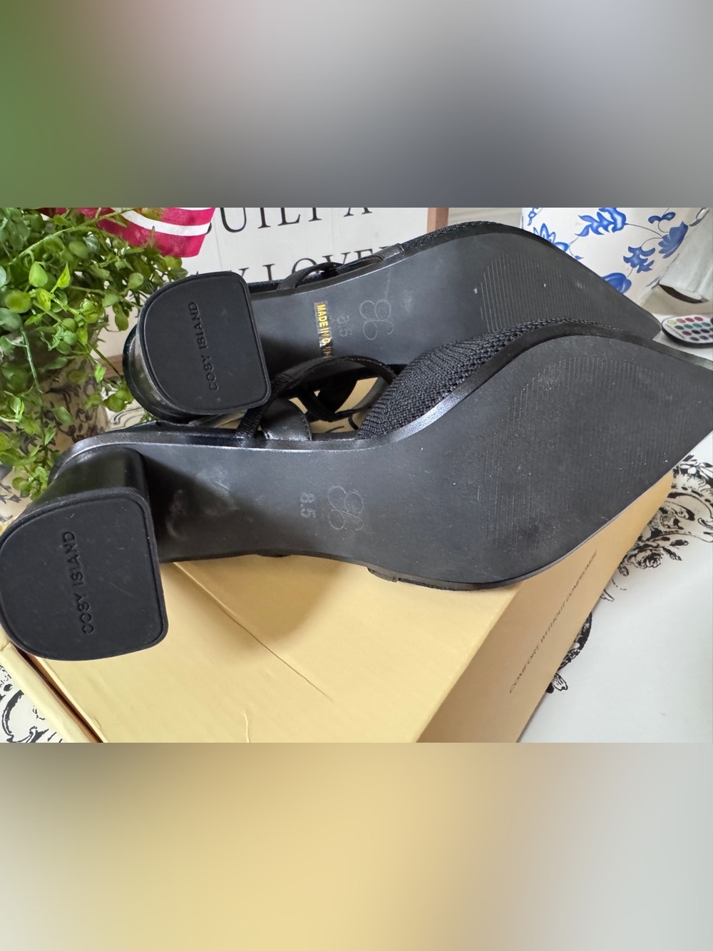 Cosy Island Black slingback heels. 8.5 NIB! - Picture 5 of 8